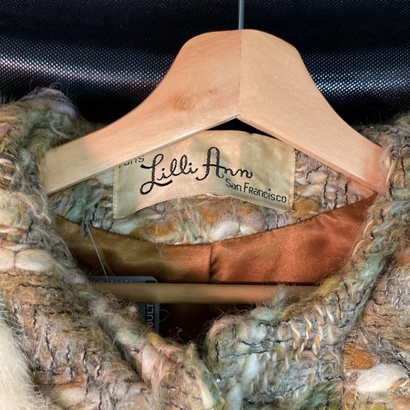 Vintage 50’s Paris Lilli Ann San Francisco wool tweed winter‎ coat. modern small - Picture 3 of 10